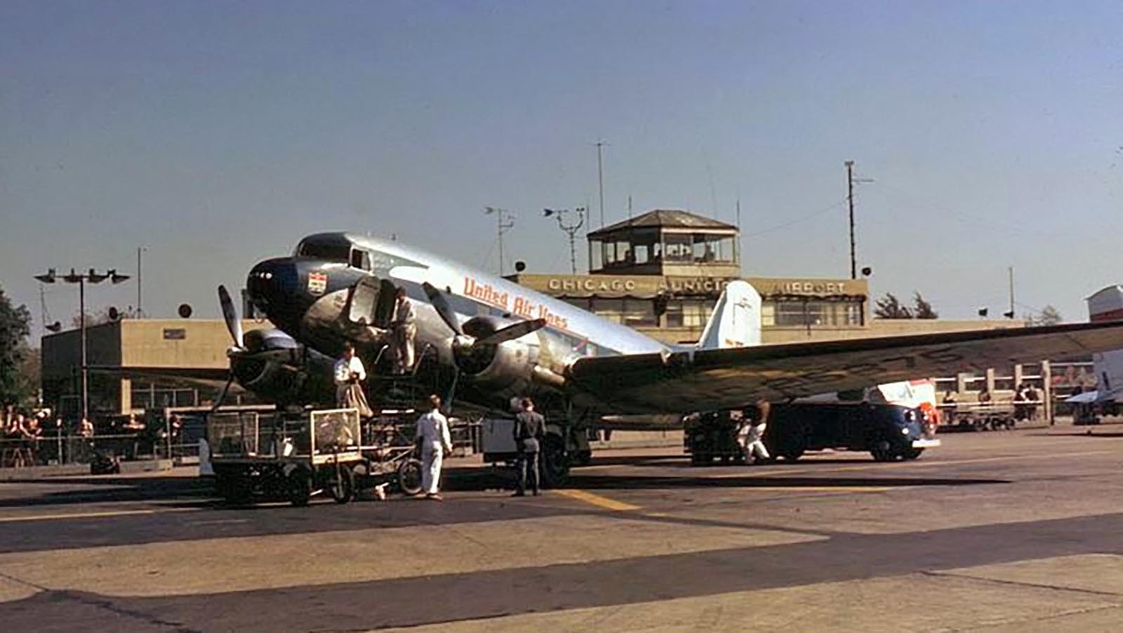 A photo of the DC-3 that crashed into Elk Mountain on Jan. 31, 1946.