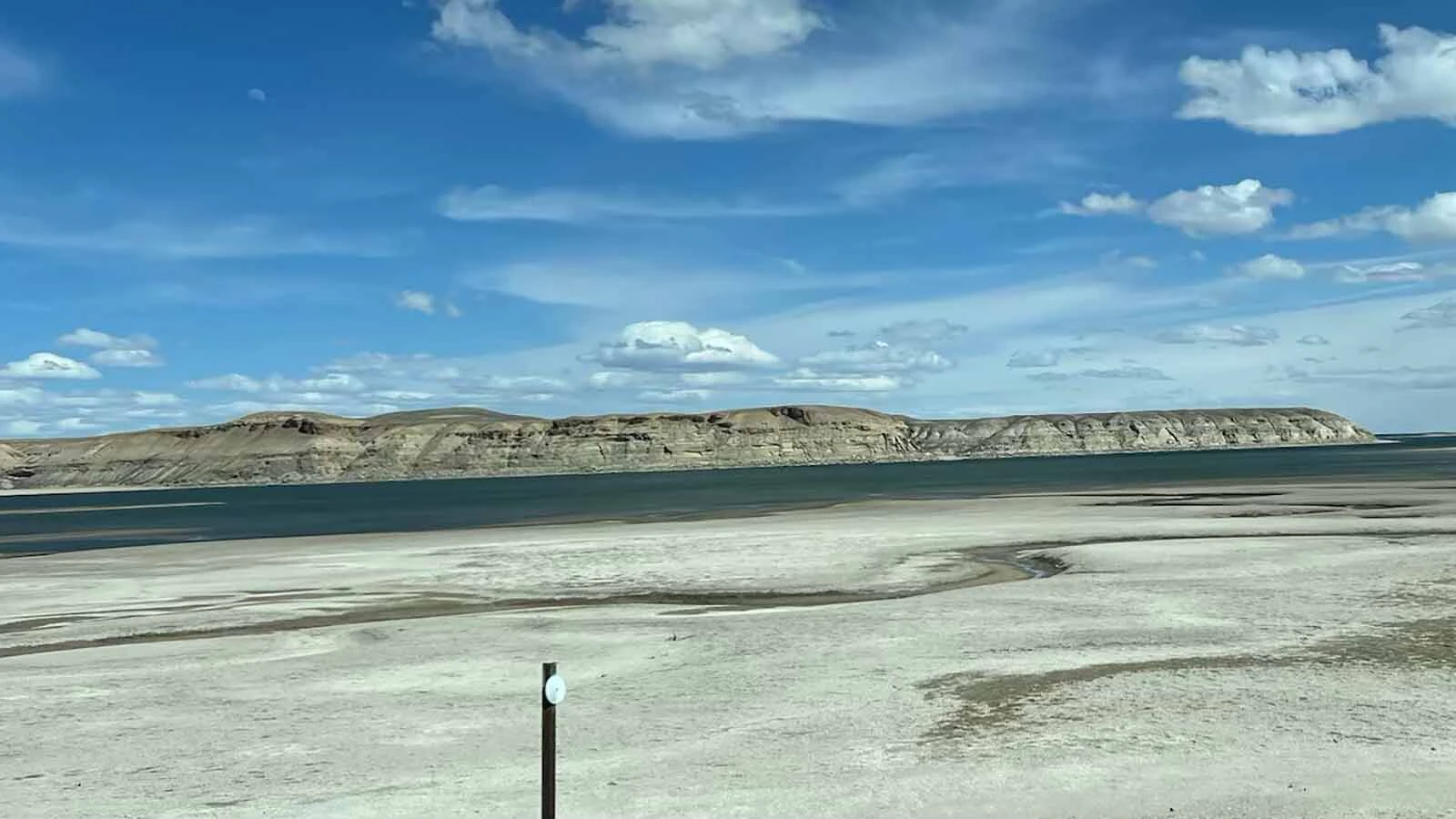 The area near a boat ramp at Fontenelle Reservoir in Lincoln County is high and dry this spring.