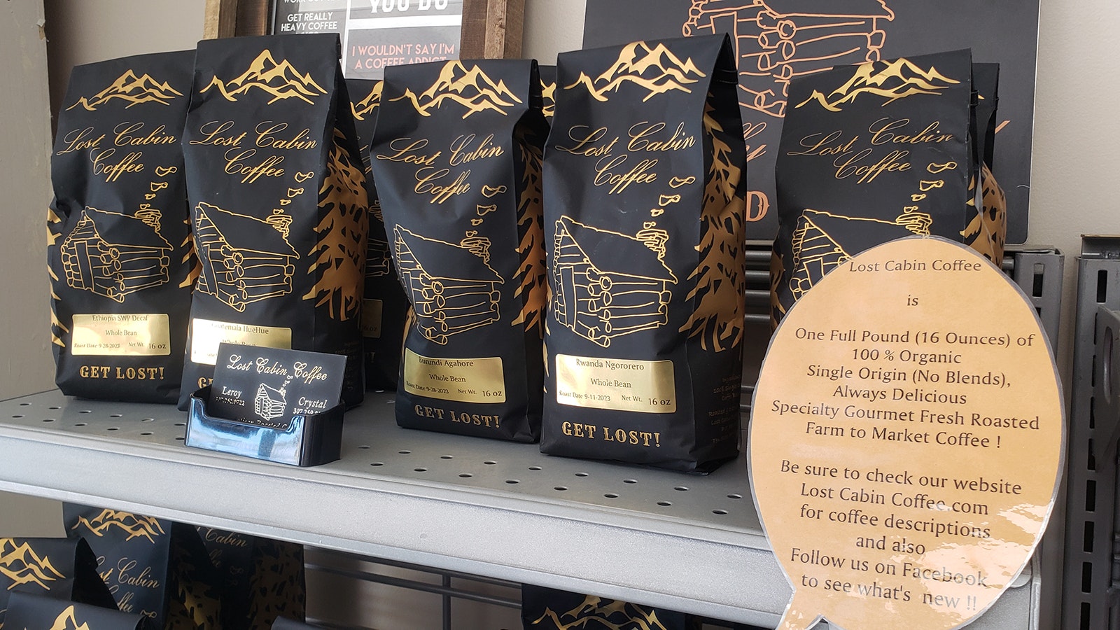 Lost Cabin Coffee offers single-origin beans hand-roasted in the Big Horns.