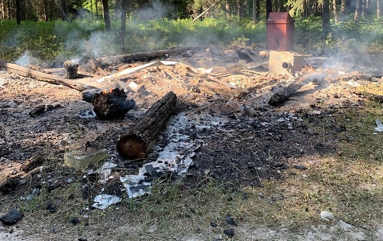 Ford Creek Cabin fire 7 1