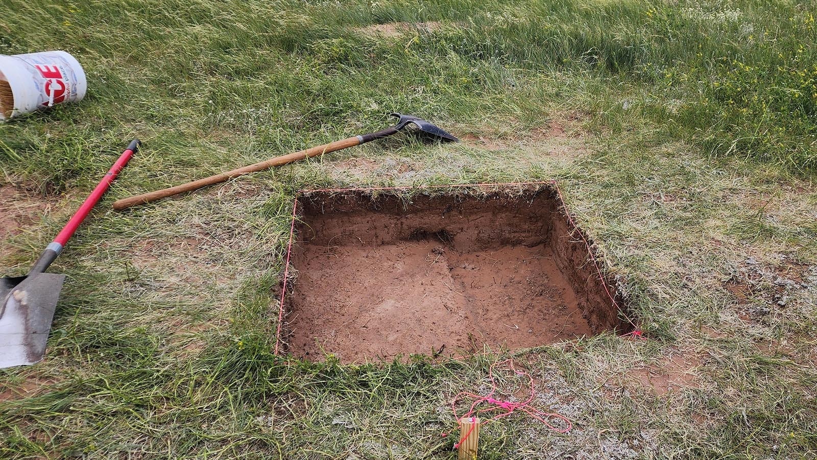 An archaeological hole is laid out as the dig at Willow Springs continues. The 2024 season yielded several more clues about the importance of the site.