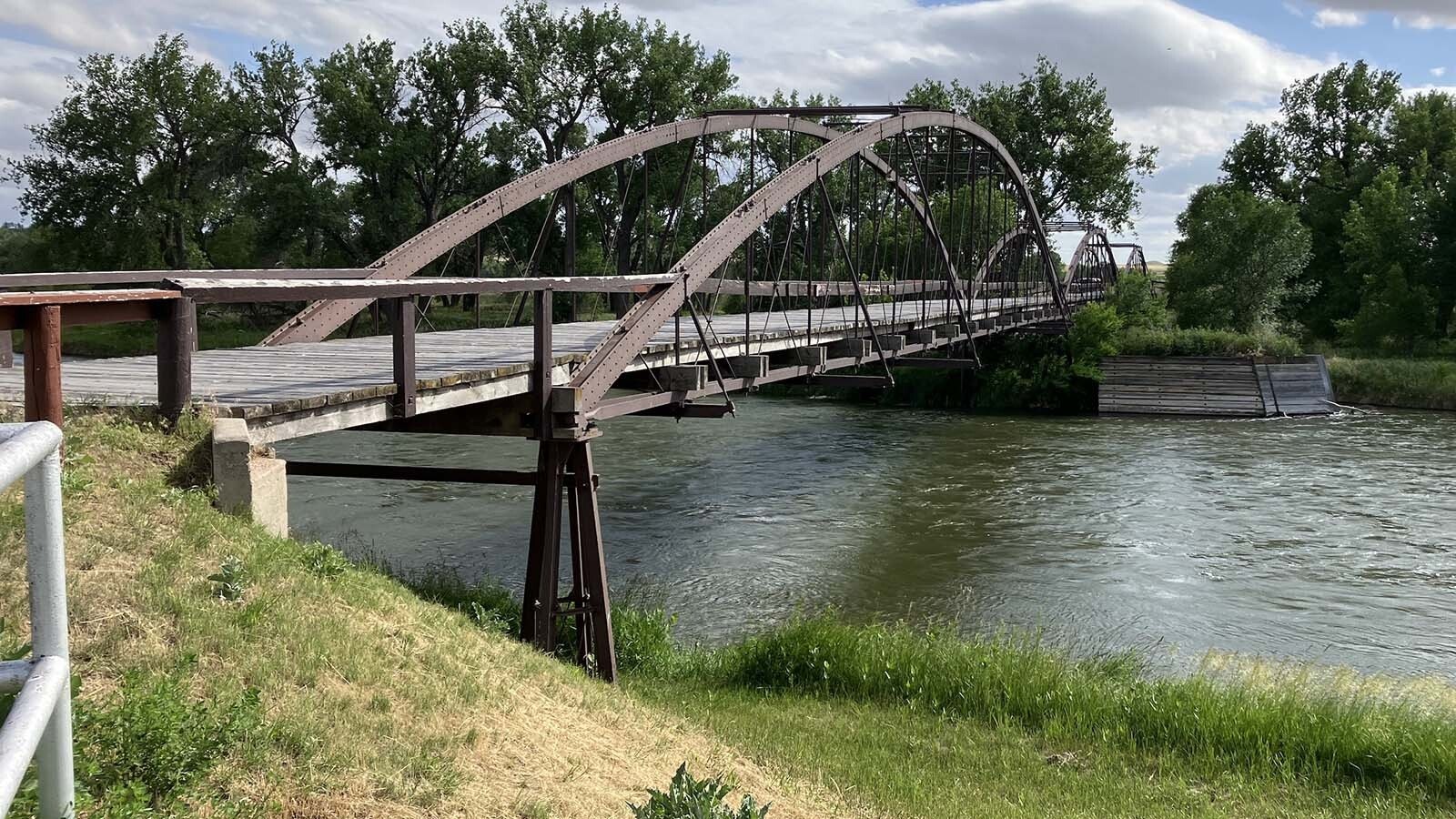 The Fort Laramie Bridge across the North Platte River intially served Wyoming Territory and then the state of Wyoming through county ownership until 1958.
