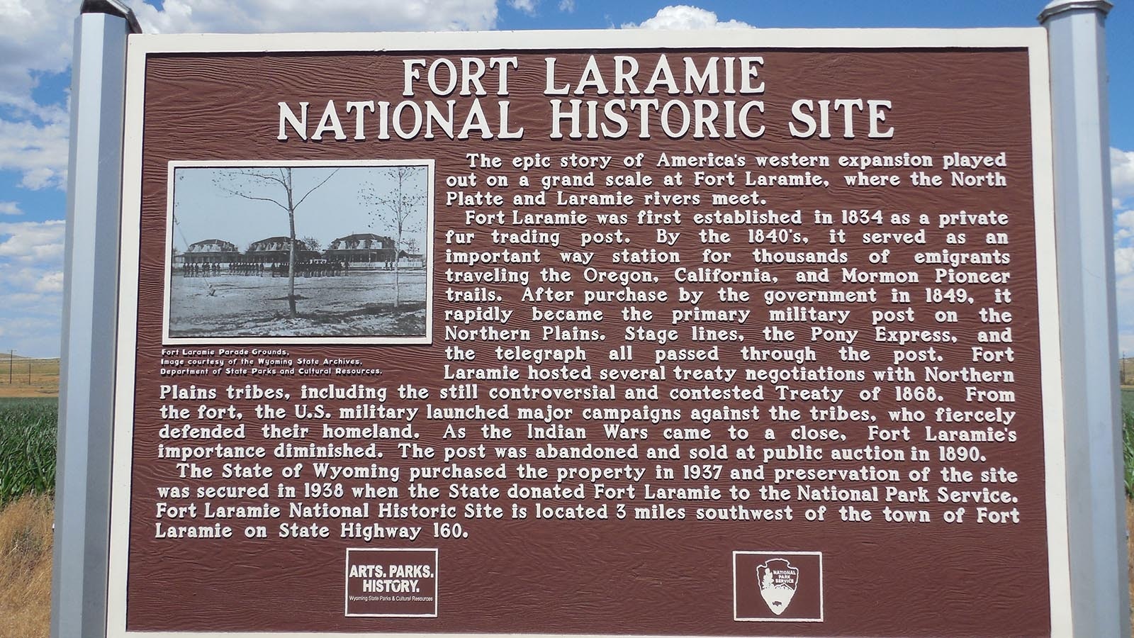 Historic Fort Laramie was an important military and exploratory outpost along the trails that brought pioneers to the West.