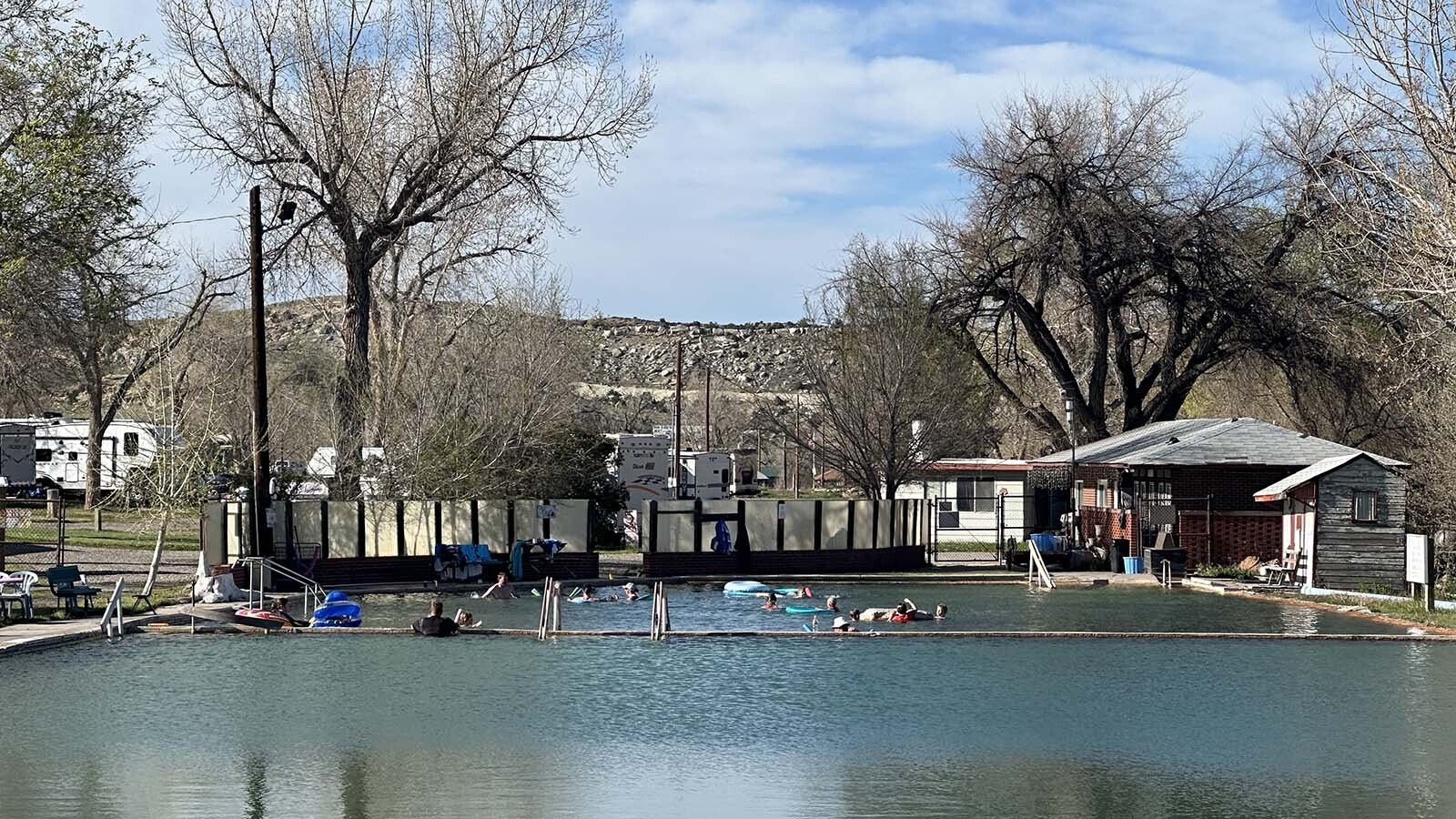 There are three different pools at the Fountain of Youth RV Park. The first is a cooling pool, the second is a hot tub for soaking and the third is a toasty 100 degrees that is best for swimming.