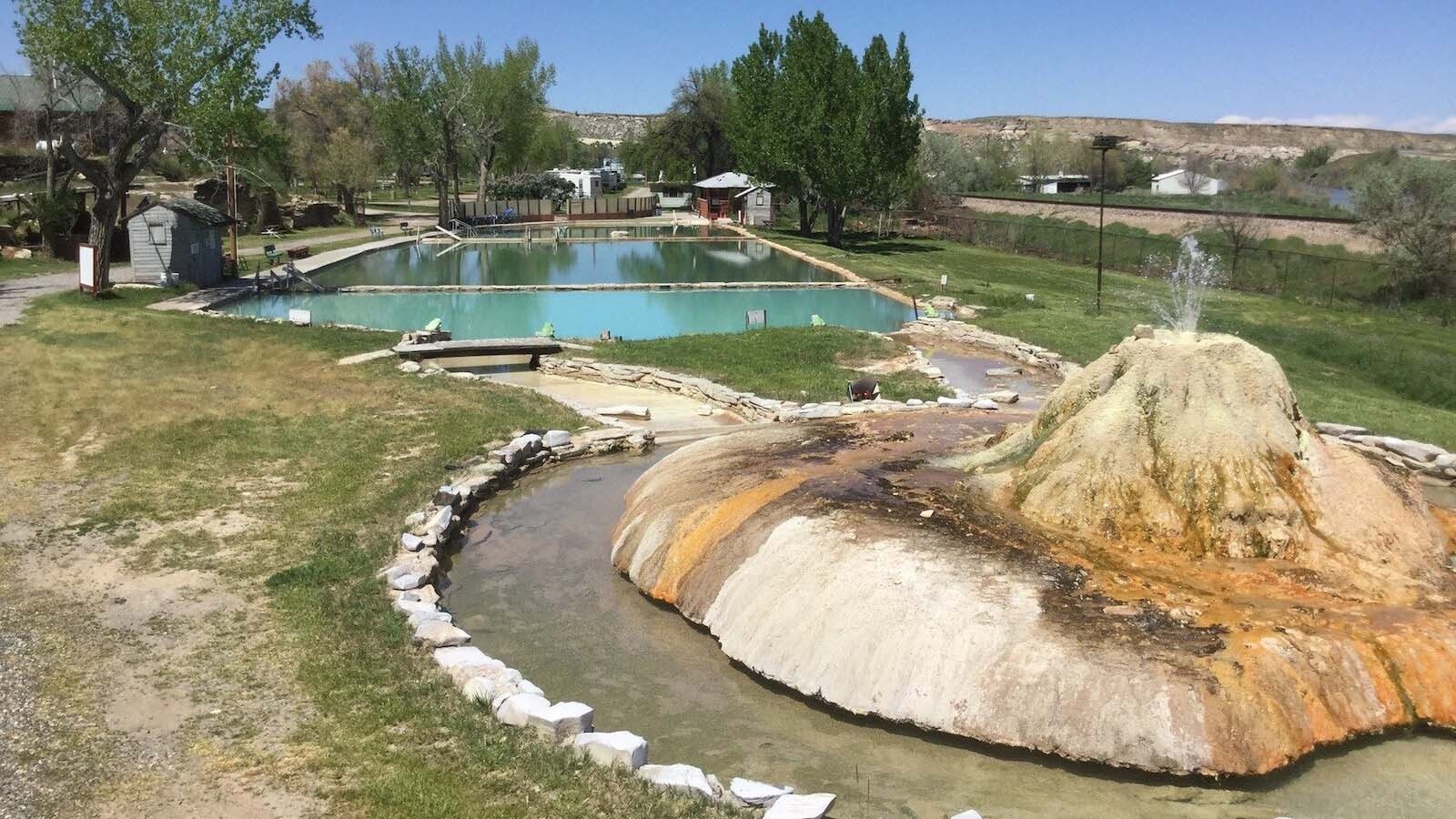 The Sacajawea Well was accidently drilled in 1918 when the owner was searching for black oil. Although disappointed, he made the best of the situation and eventually sold his hot water well to Hot Springs County for a poor farm.