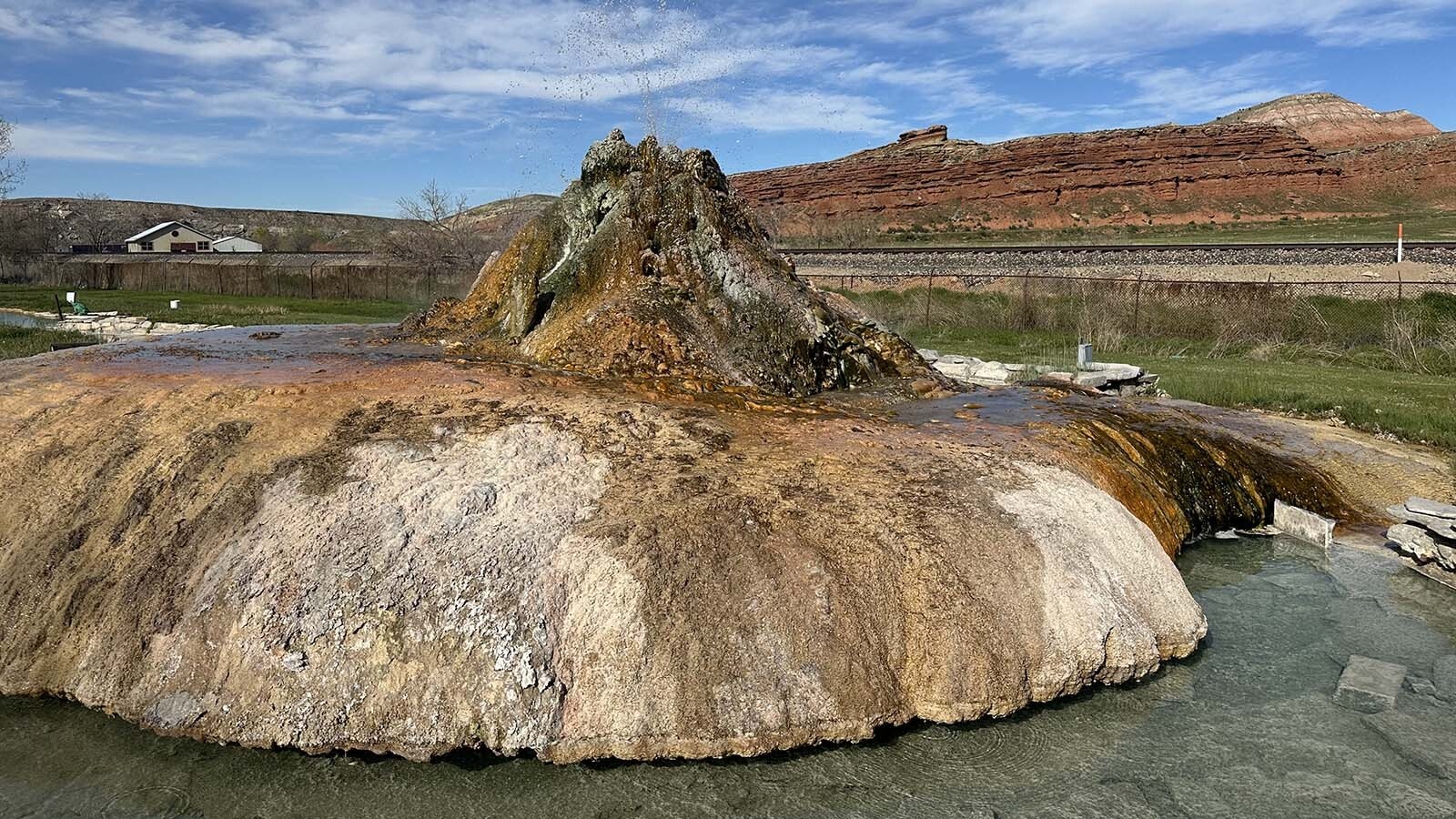 The Sacajawea Well was accidently drilled in 1918 when the owner was searching for black oil. Although disappointed, he made the best of the situation and eventually sold his hot water well to Hot Springs County for a poor farm.