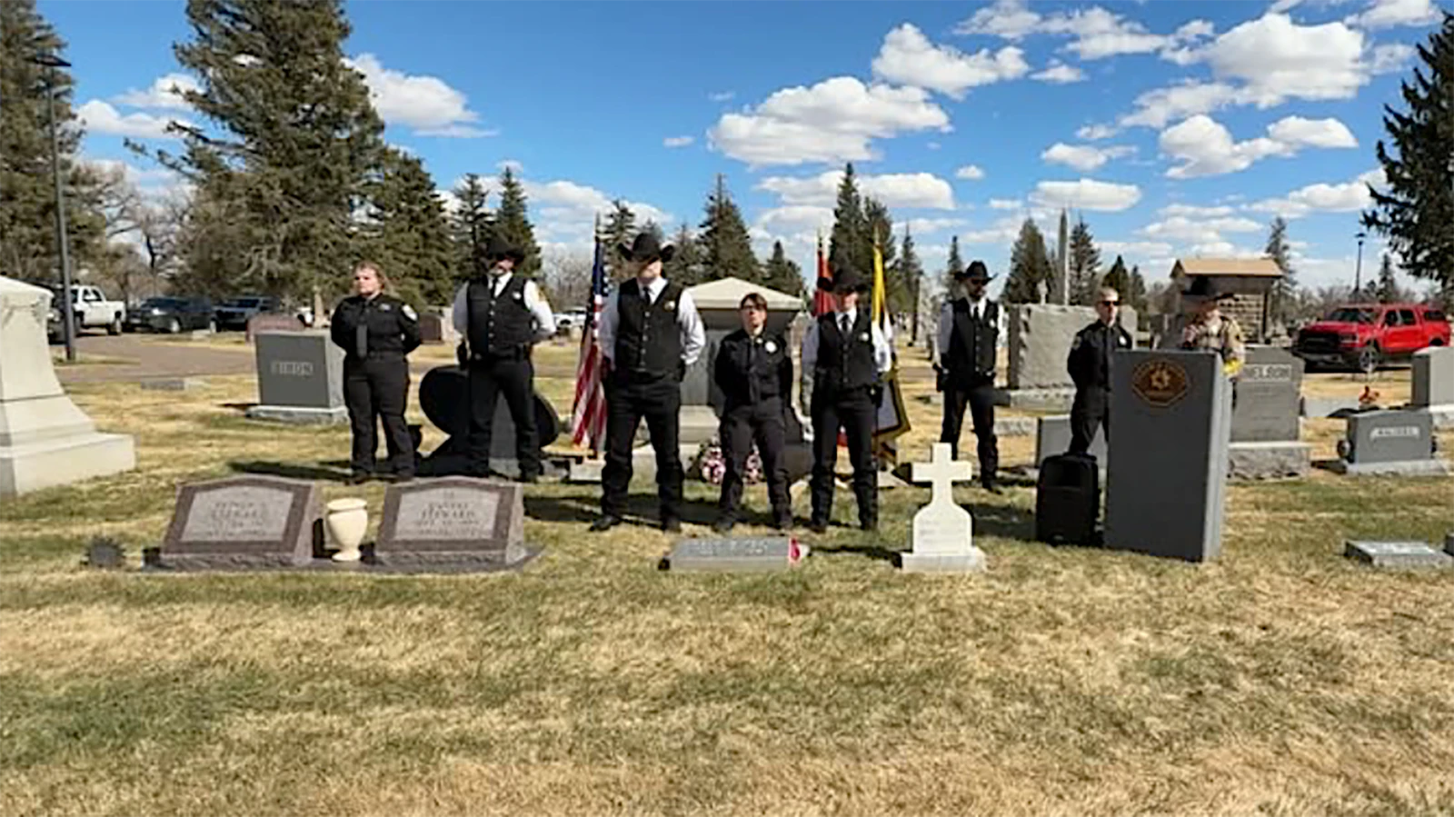Members of the Laramie County Sheriff’s Office honor Sheriff Frank Roach on the 110th anniversary of his death.