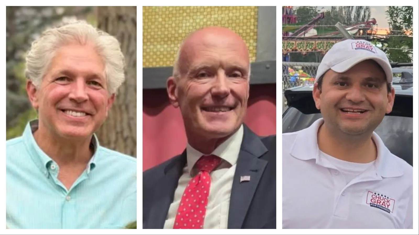 U.S. House candidates Steve Friess, Kevin Christensen, and Chuck Gray.