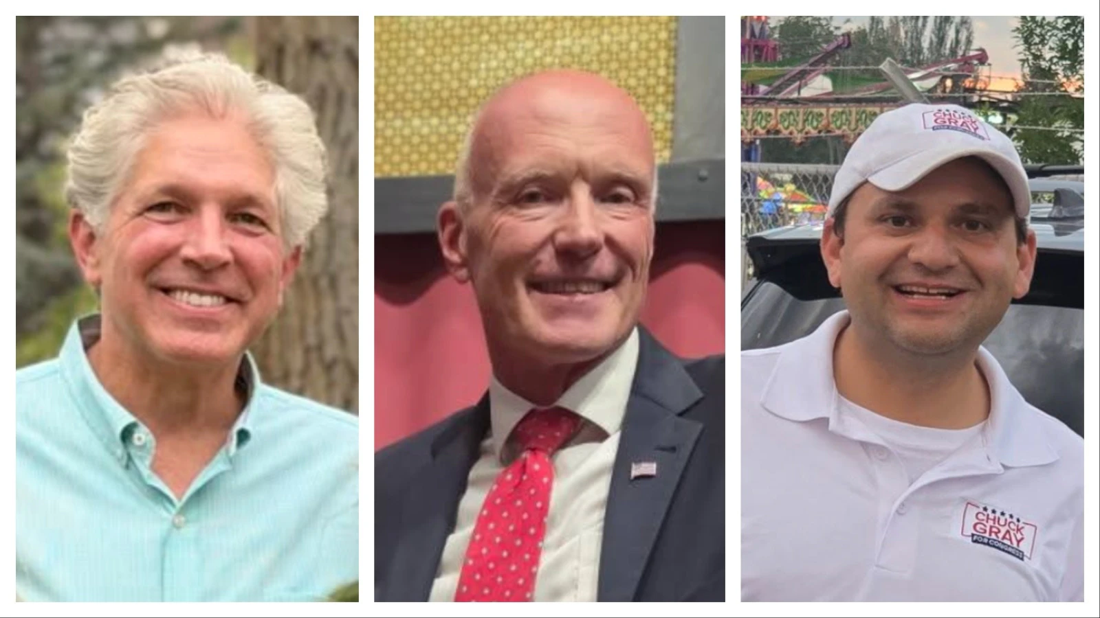 U.S. House candidates Steve Friess, Kevin Christensen, and Chuck Gray.