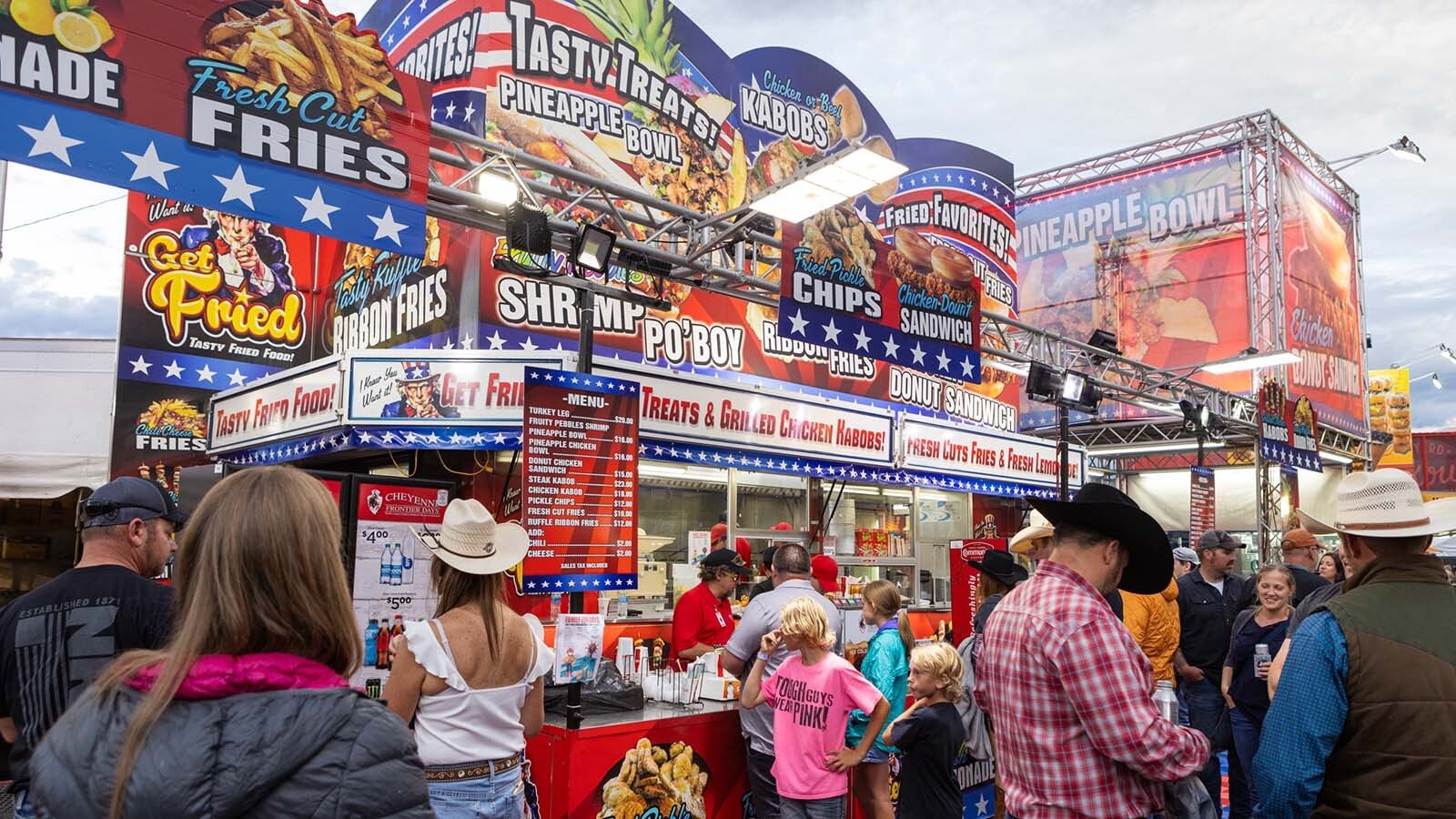For some, Cheyenne Frontier Days is the one time a year they gorge themselves on the most creative and expertly executed deep-fried fair food, as seen in a packed food court in 2023. On the menu this year: Hot Honey Goat Cheese Pizza and Pickle Dogs.
