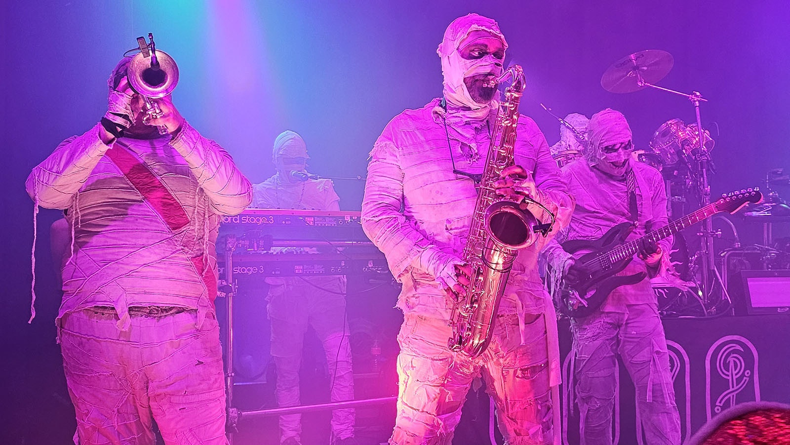 The Mummies play to an enthusiastic audience at the Frozen Dead Guy Days Blue Ball.