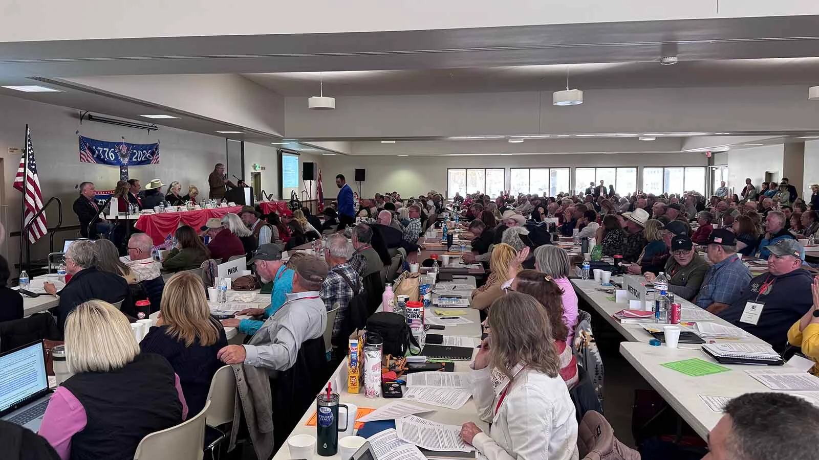 Nearly 300 delegates were in attendance at Saturday's final day of the 2026 Wyoming Republican Party Convention on the state fairgrounds in Douglas.