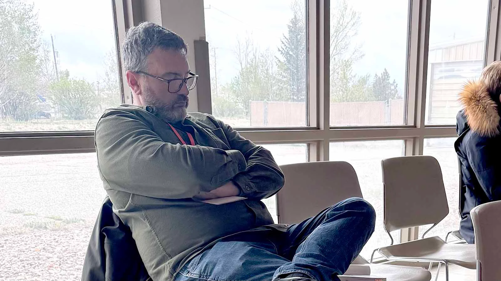 Some people at Saturday's meeting of the Wyoming Republican Party Convention in Douglas paced themselves to get through some long motion sessions.