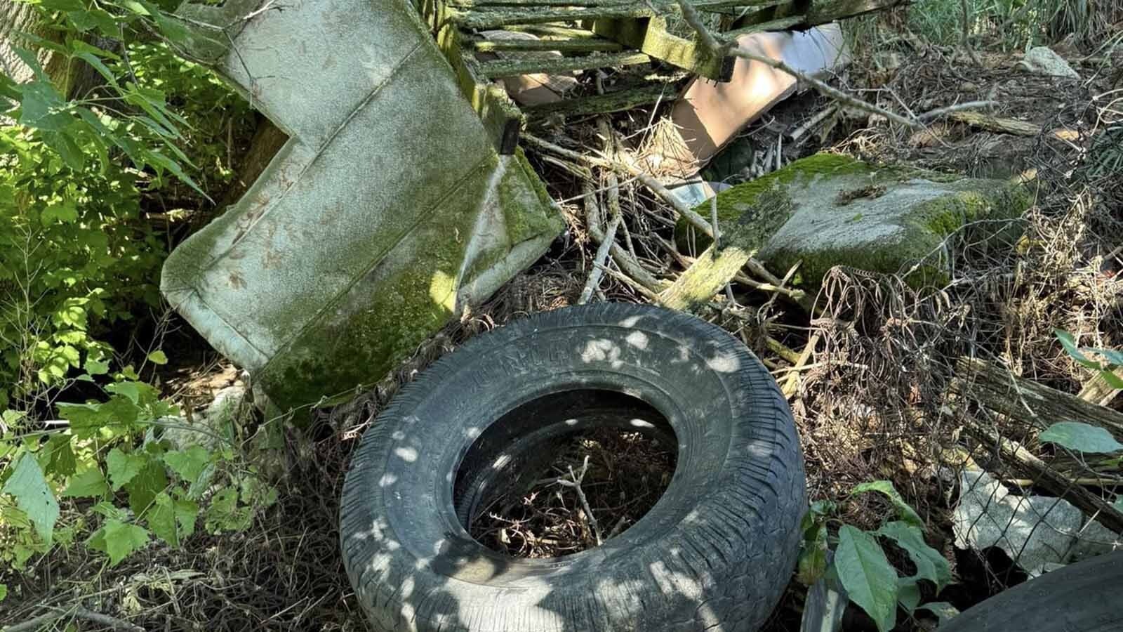 The search for James "Bo" Galloway on July 18 turned up plenty of junk along Big Goose Creek, but no sign of the man who has been missing for more than three months.