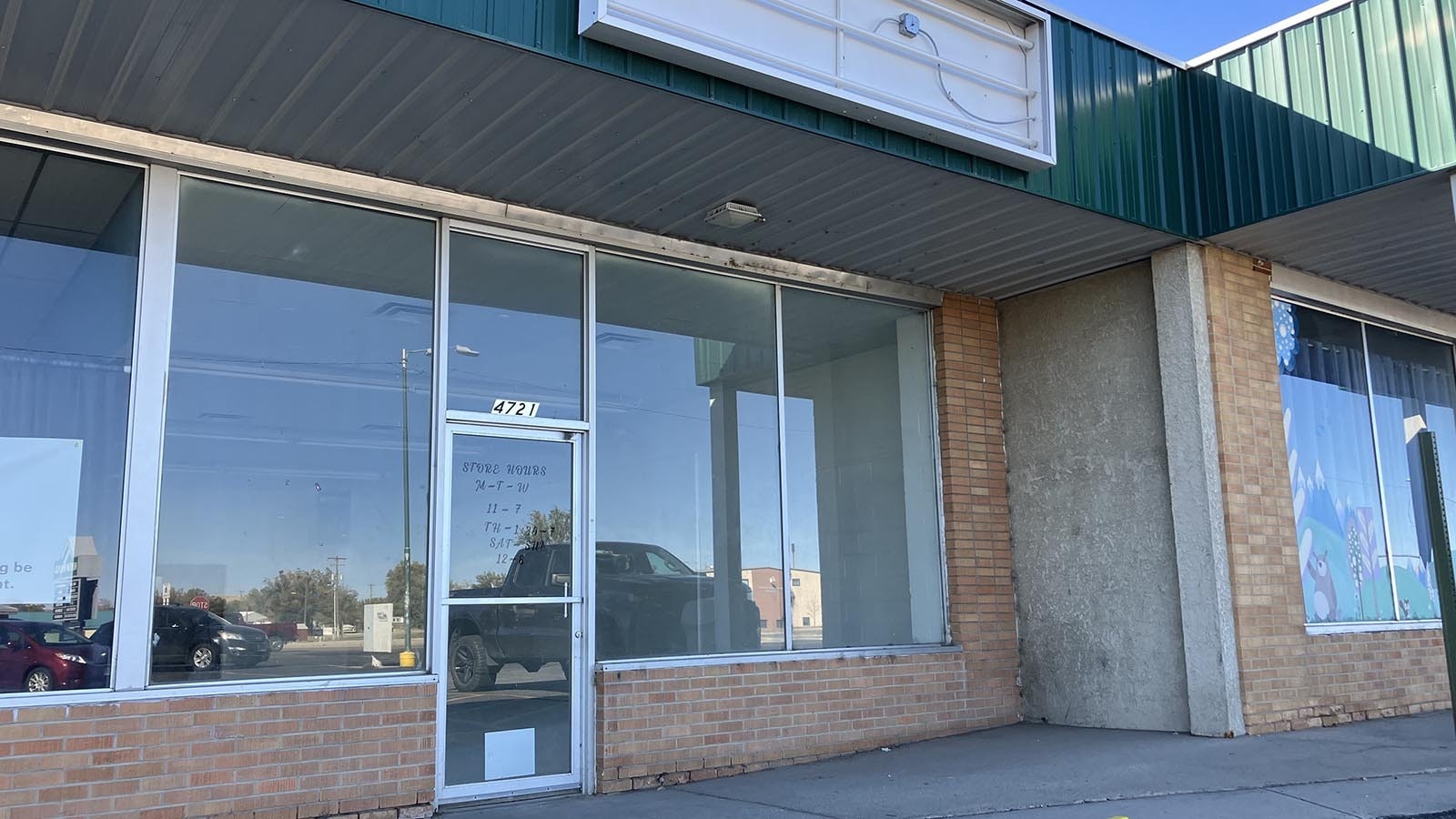 Now an empty storefront, this was the location of a vape store in Mills accused of being part of an illegal online gambling operations.