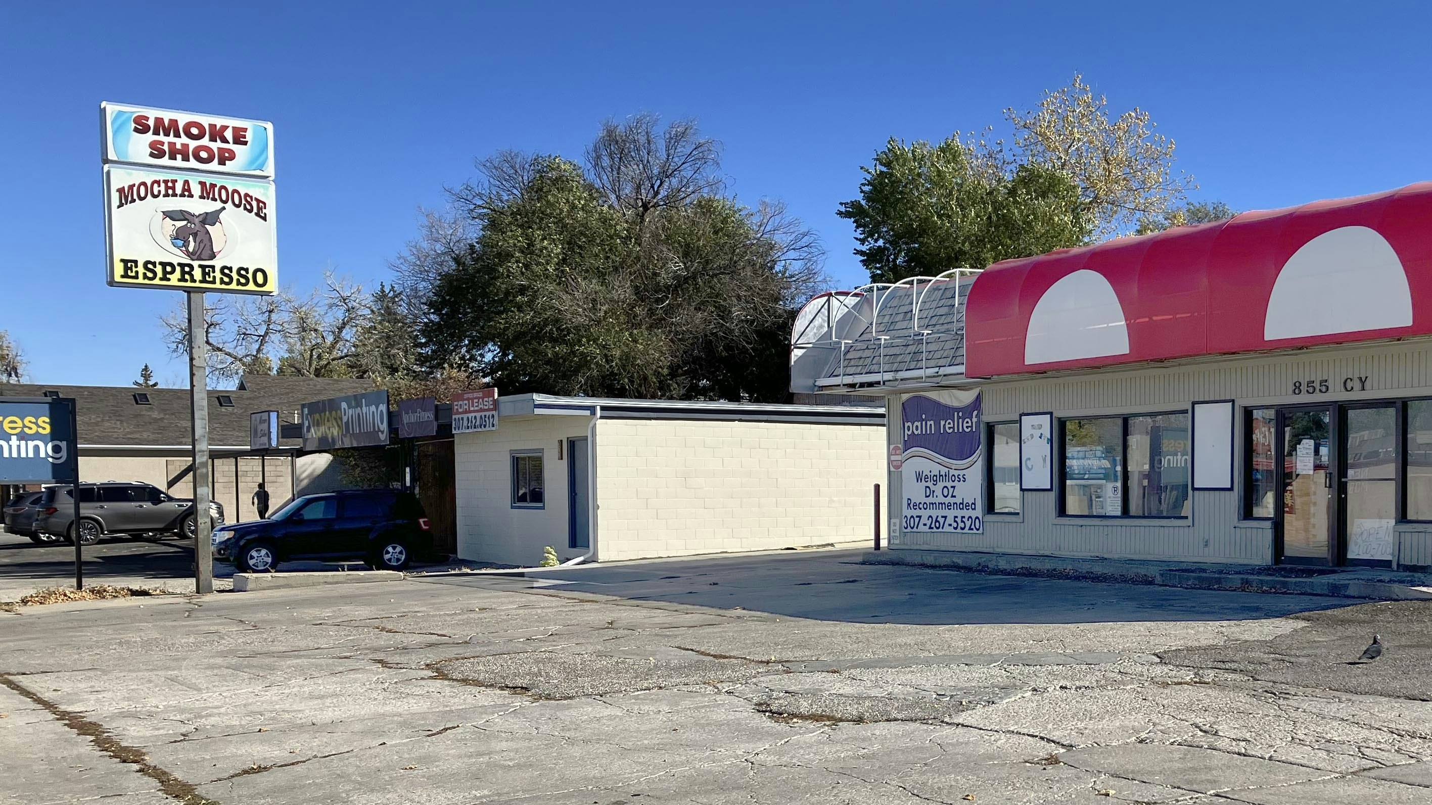 The coffee shop where Scott Schroefel of Casper is accused of running an illegal gambling operation.