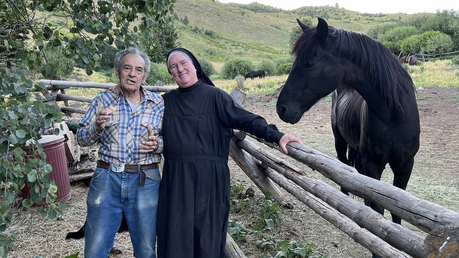 Gap Pucci with Mother Marie Wendy McMenamy at his place in Jackson Hole.