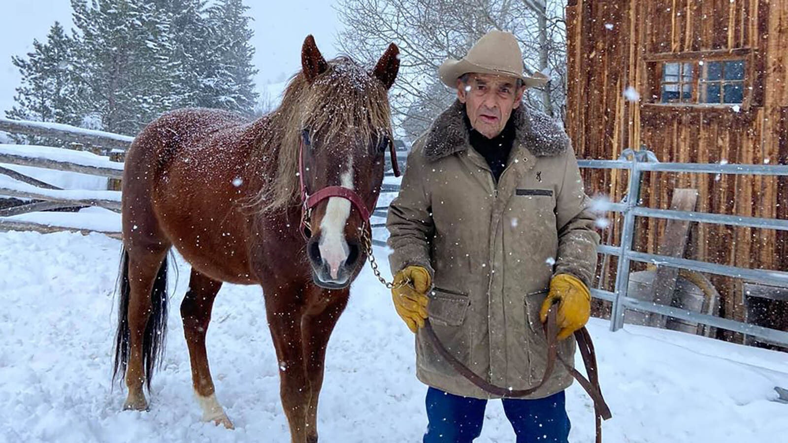 Gap Pucci with one of his horses.