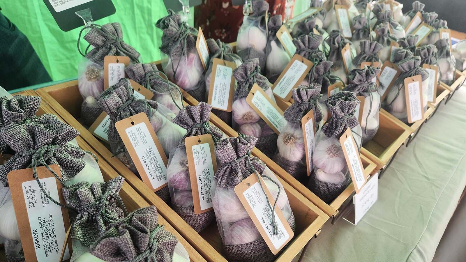 With all this garlic around, the Schellers are not afraid of vampires. They produce as much as 5,000 lbs of garlic per year.
