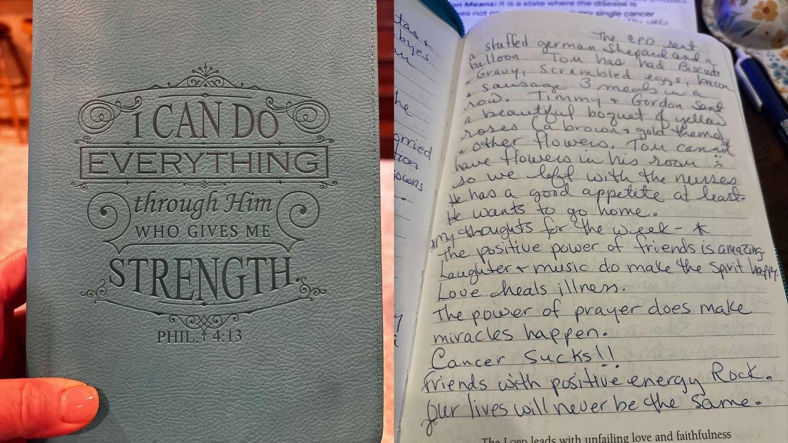 While Cheyenne police officer and Hall of Fame athlete Tom Garrison battles leukemia while undergoing chemotherapy, his partner Lori Millin has served as his caregiver and their faith and deep love have helped carry Garrison to remission.
