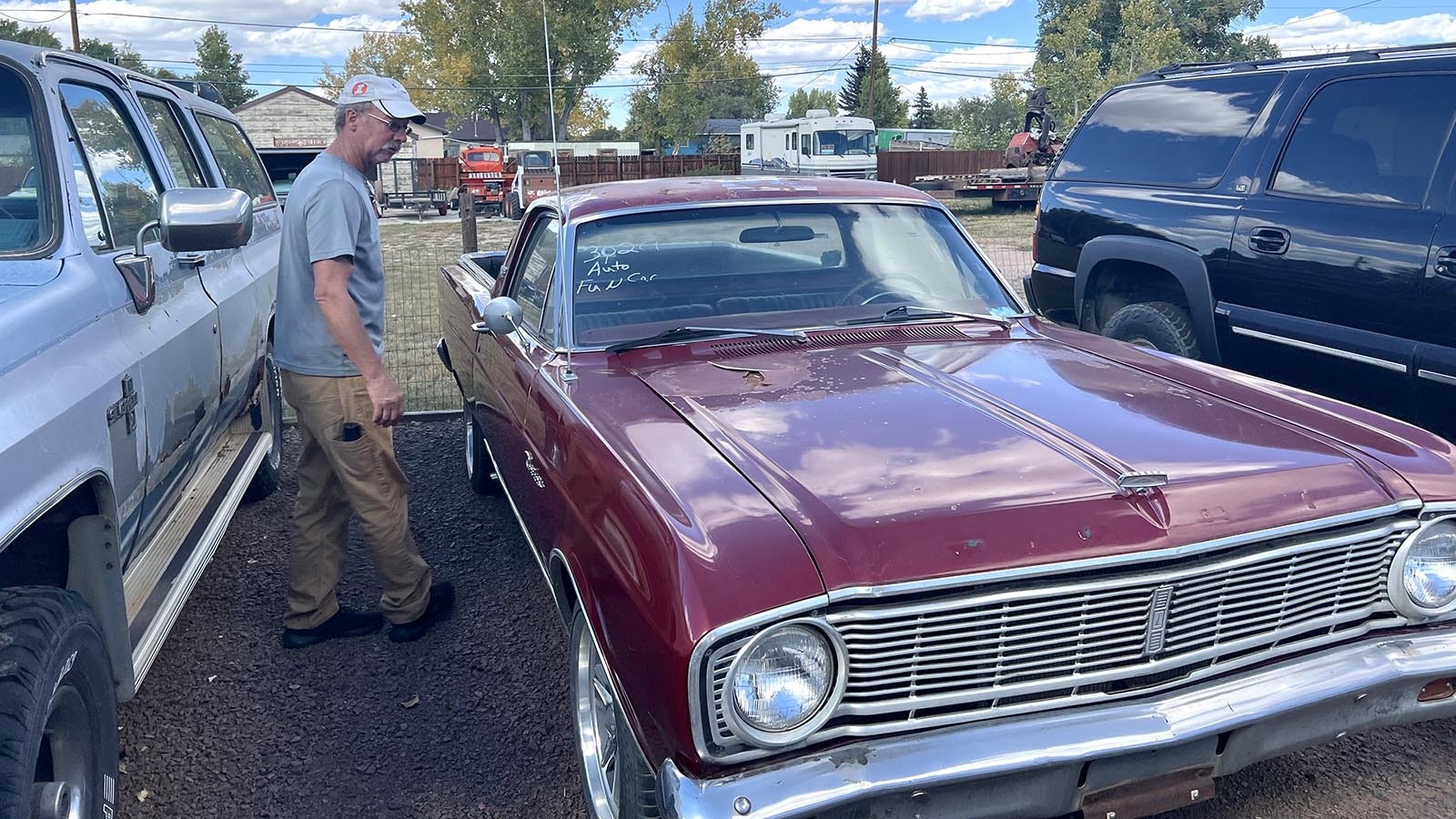 Gary McKim has moved all manner of vehicles and equipment through his business in West Laramie. But he can’t seem to sell this 1966 Ford Ranchero, which has languished on his lot for seven years.