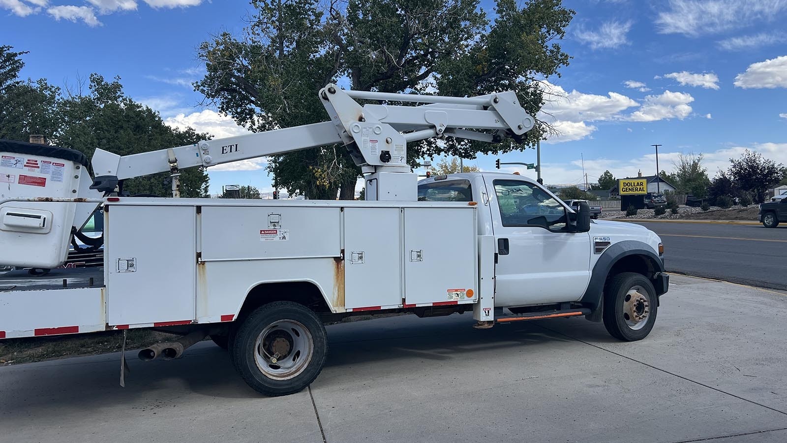 If you’re in the market for a heavy-duty work truck complete with a cherry-picker, Gary McKim’s got it for sale on his lot in West Laramie.