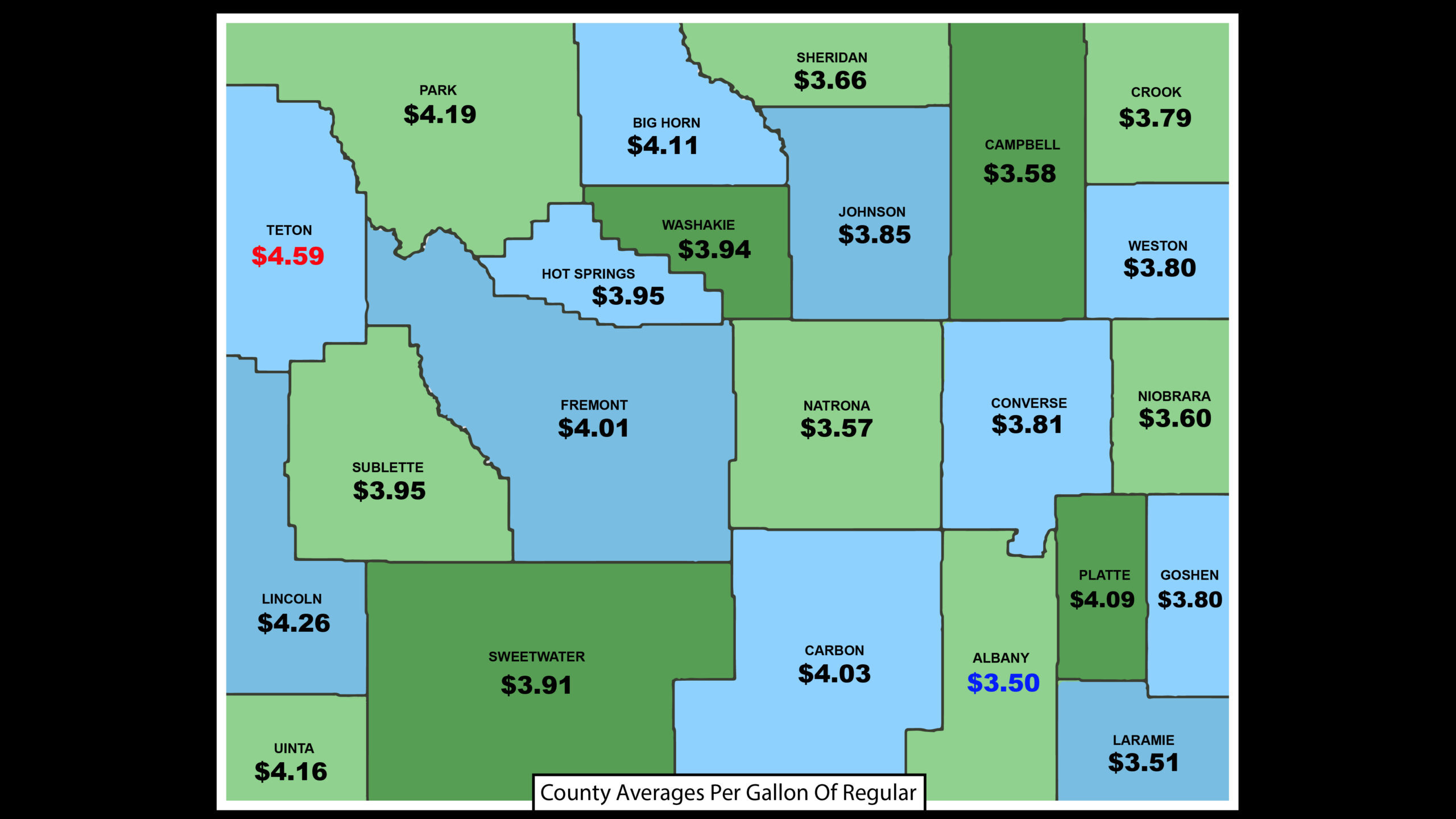 Wyoming Daily Gas Map: Sunday, September 25, 2022 | Cowboy State Daily