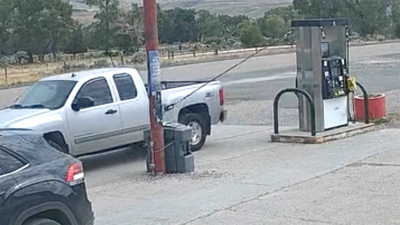 A driver pulled away from Wapiti's Red Barn gas station with a nozzle and hose still connected to the gas tank, then drove off without telling anyone. The Red Barn's owner said it's the fourth time this summer, and she's frustrated.
