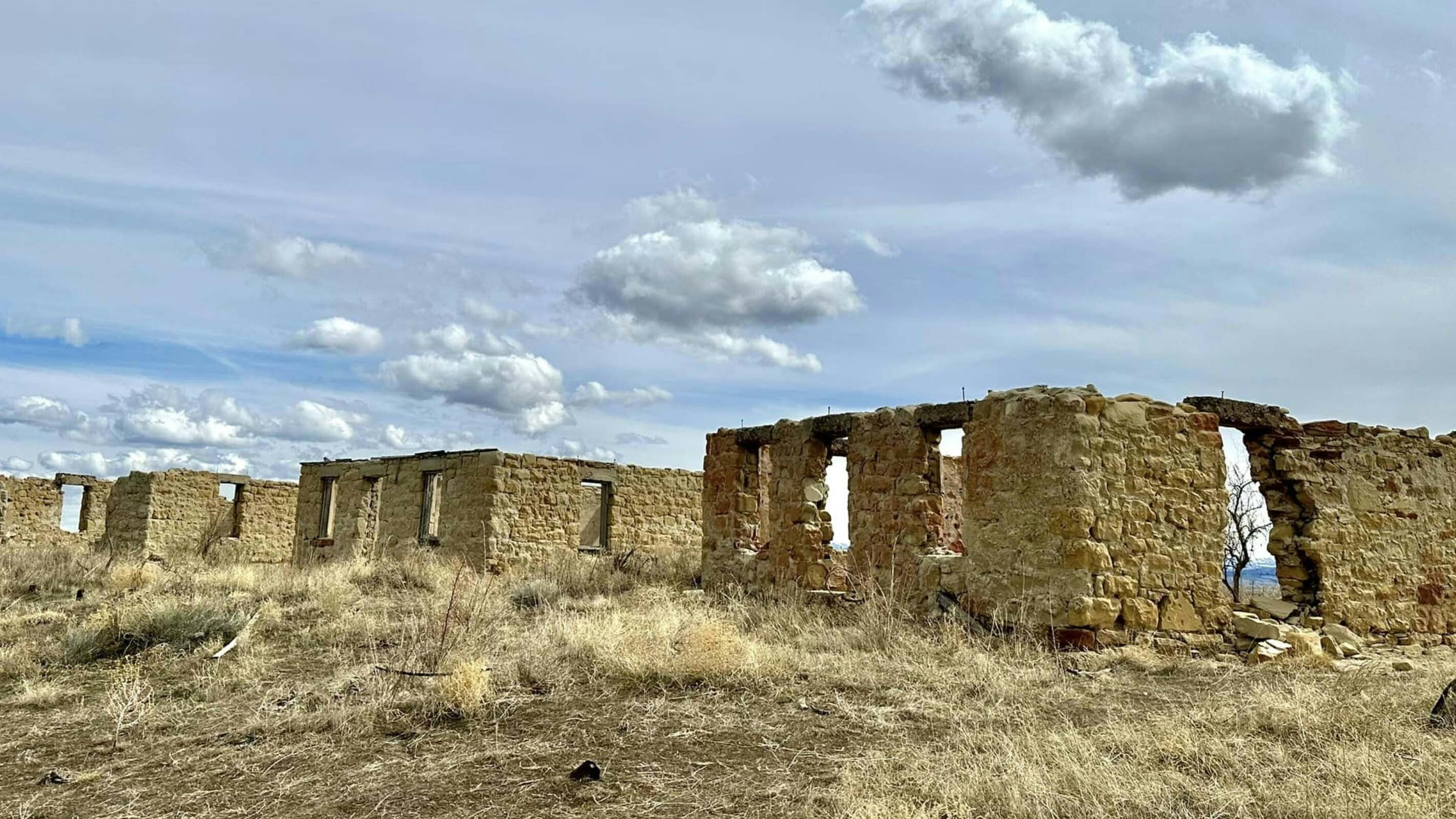 Remants of the town of Gebo, Wyoming