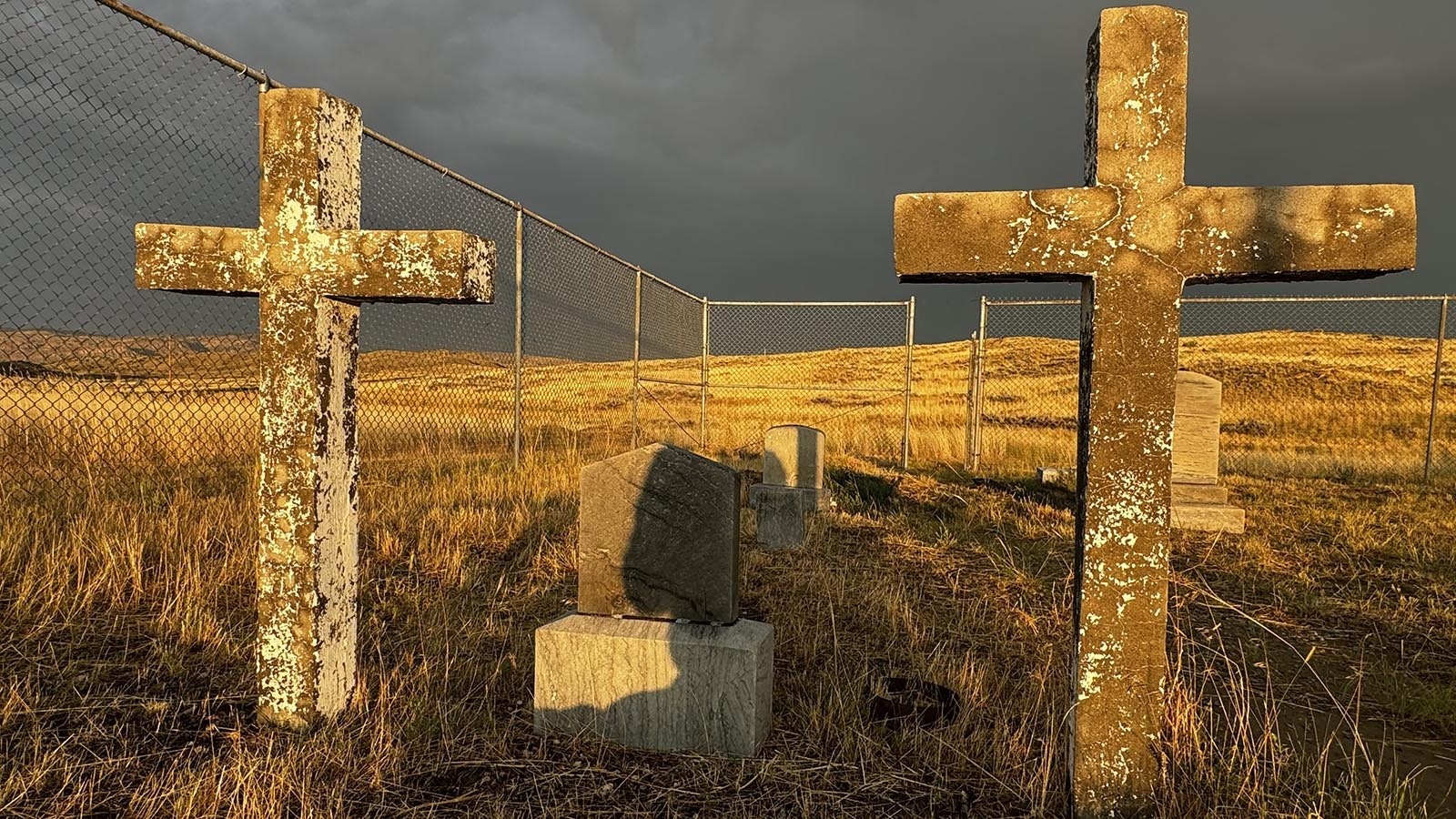 Twilight at the Gebo cemetery.