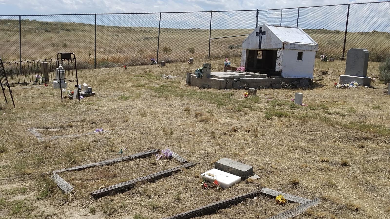 Many of the graves in the Gebo cemetery hold children.