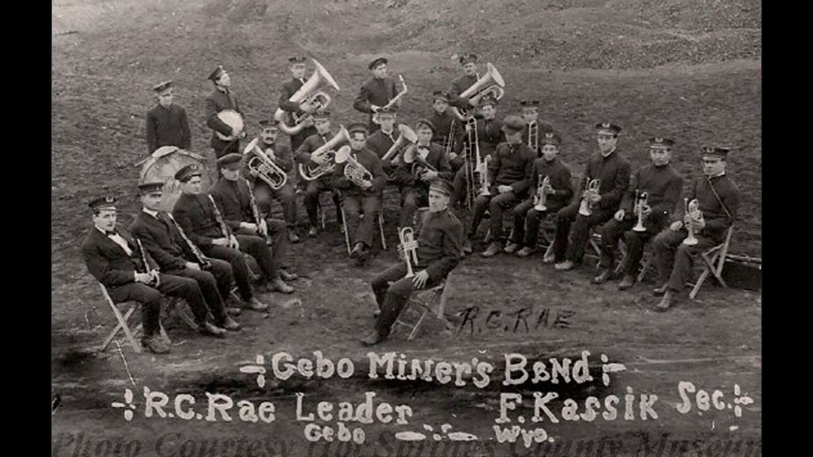 A once-booming mining town, it even had its own band, the Gebo Miner's Band, seen in this undated photo.