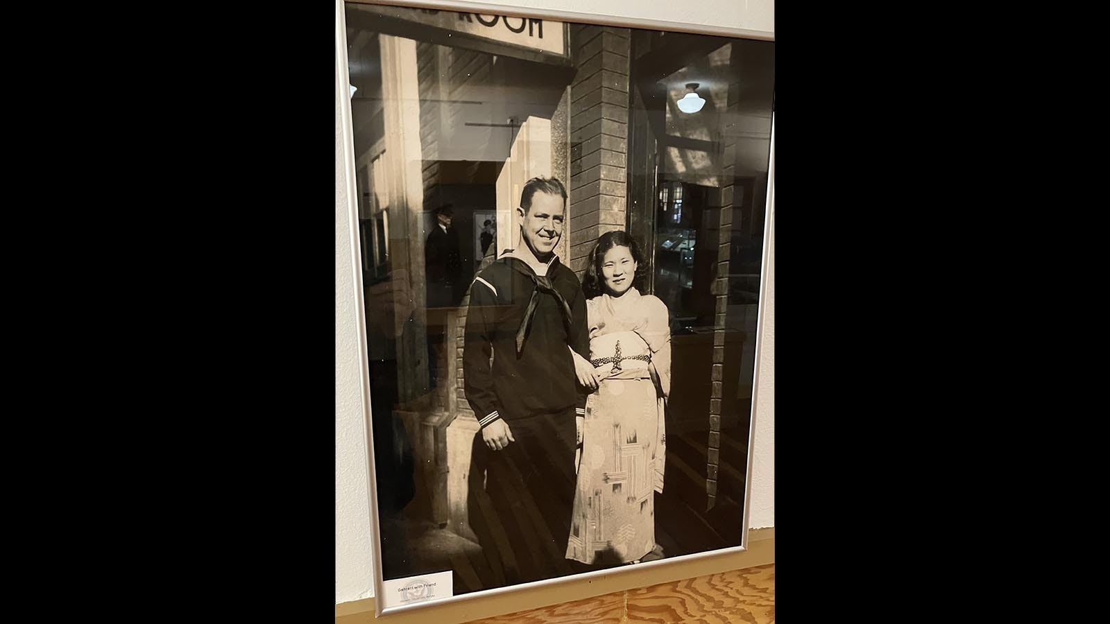 A photo of Casper sailor Clarence Gherett and a Chinese woman is part of the exhibit at the Wyoming Veterans Memorial Museum.