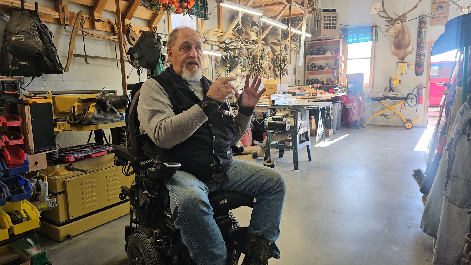 George Clark talks about the oil field accident that changed his life, and led him to start building sheep wagons. His business is called Wyoming Sheep Wagon Company.