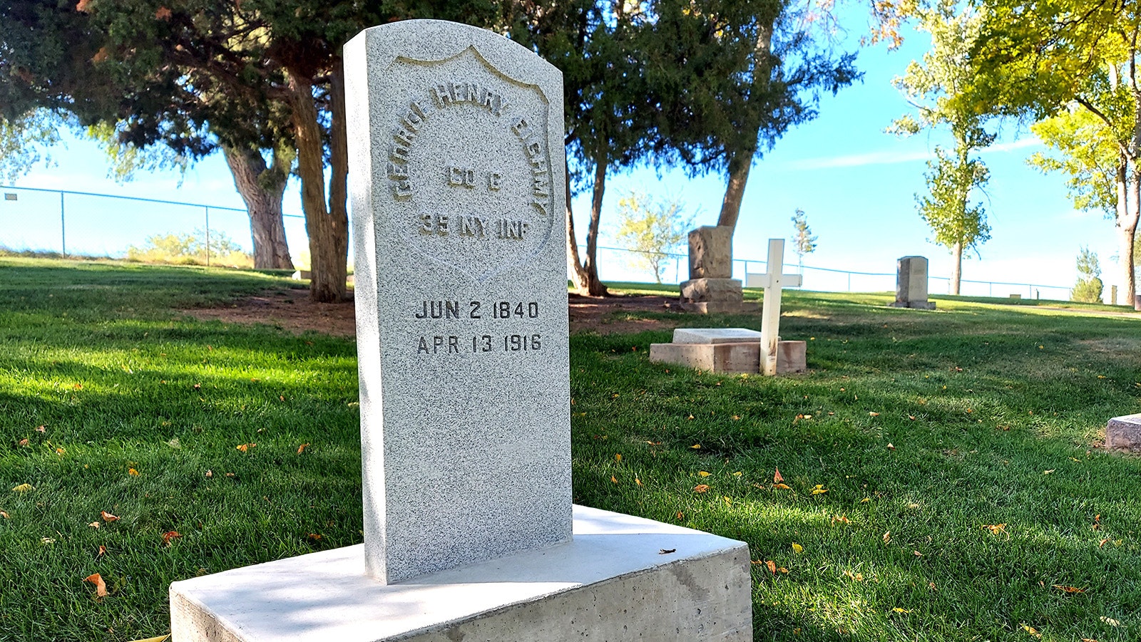 A new headstone corrects a 107-year-old mistake that George Henry Eighmy was a Union soldier in the Civil War and didn't fight for the Confederacy.