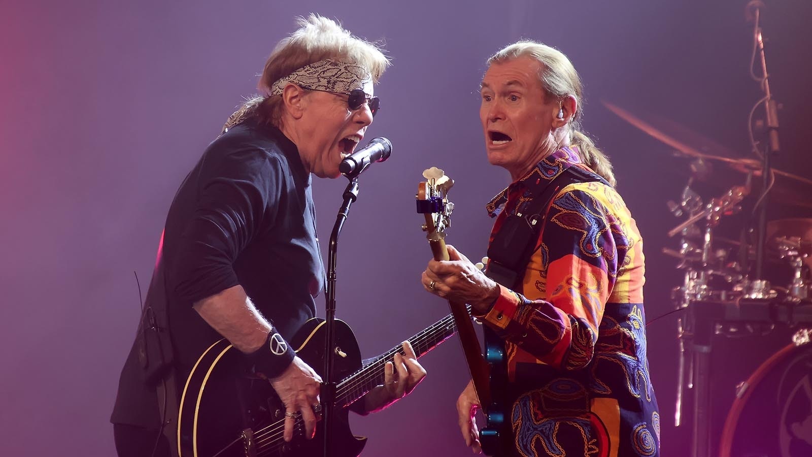 George Thorogood and Billy Blough of The Destroyers perform in concert at Ocean City Music Pier on Aug. 28, 2023, in Ocean City, New Jersey.