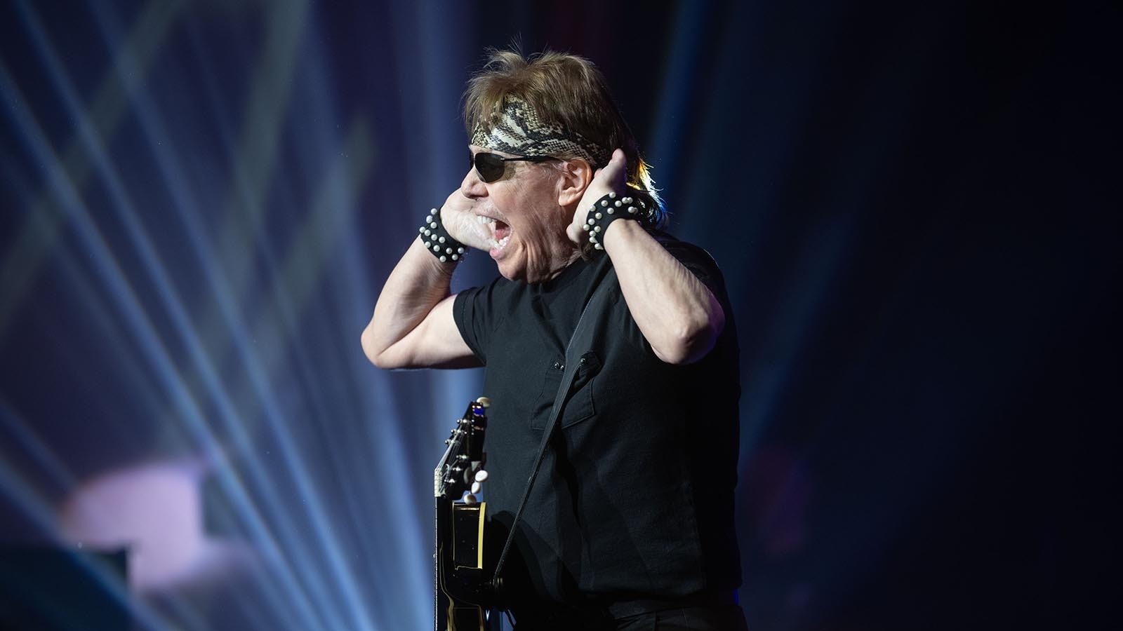 George Thorogood of George Thorogood and the Destroyers performs during their 50 Years of Rock tour at the Paramount Theatre on May 14, 2024, in Denver.