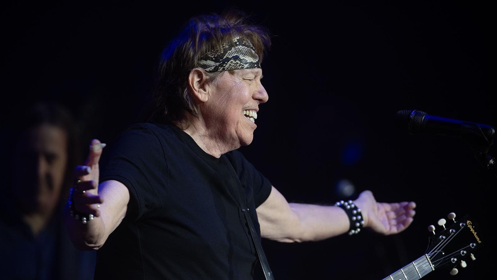 George Thorogood of George Thorogood and the Destroyers performs during their 50 Years of Rock tour at the Paramount Theatre on May 14, 2024, in Denver.