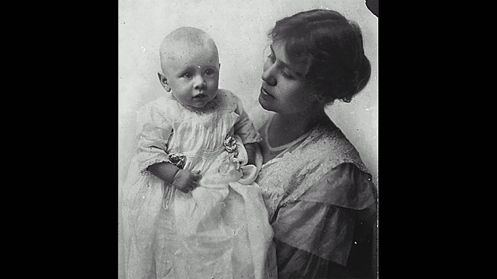 Leslie Lynch King Jr. (Gerald Ford) is held by his mother, Dorothy, in his baptism photo.