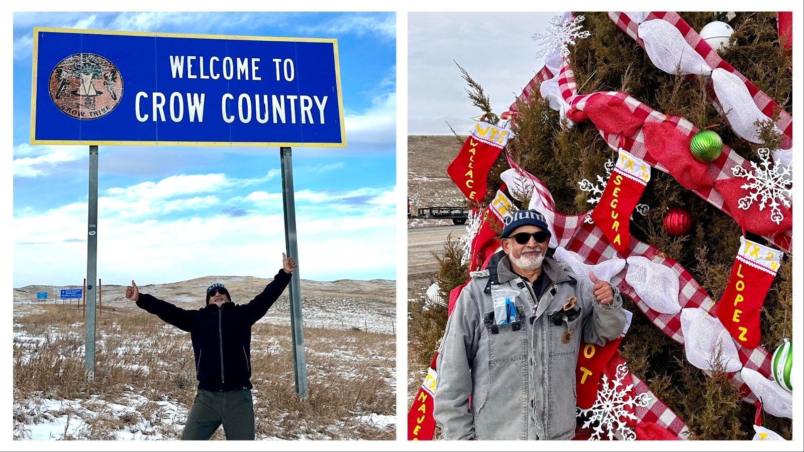 For the 15th year, German Segura has decorated a lone tree in the median of Interstate 90 between Sheridan and Billings, Montana.