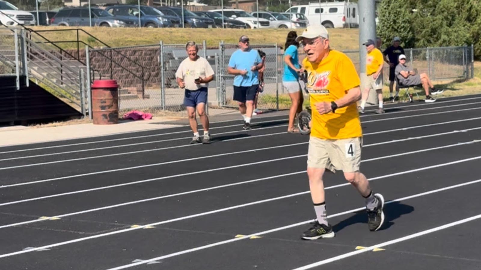 Laramie resident E. Gerald "Gerry" Meyer loves competing in the Wyoming Senior Olympics. This year, he ran the 50 meters at age 105.