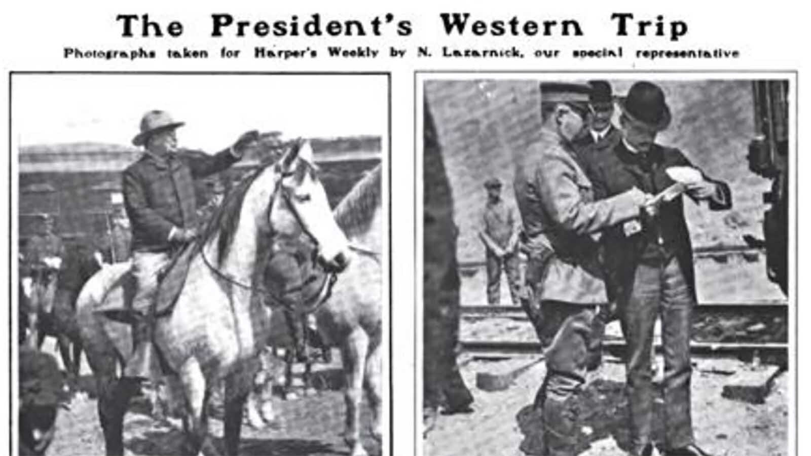In 1903, President Theodore Roosevelt arrived in Cinnabar on his special train. The small town became known as the “Western White House” during the sixteen days the president was at Yellowstone National Park. Nine days after Roosevelt boarded his train and left, Cinnabar was abandoned. The railroad had diverted their train to the rival town of Gardiner and Cinnabar lost the tourists they depended on.