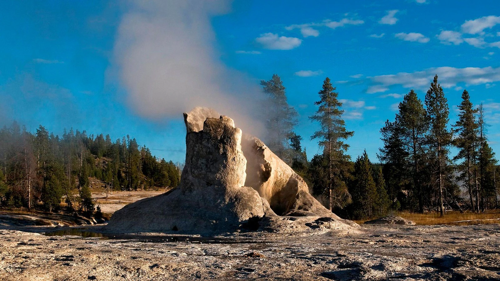 Giant Geyser, one of the two largest and most powerful geysers in Yellowstone National Park, has erupted twice in two months. It could signal another active period for the geyser, with hour-long eruptions sending 1 million gallons of water to 200 feet.