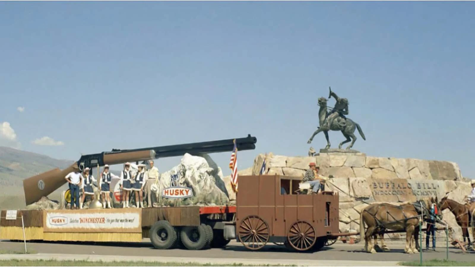 The theme foer the 1976 Fourth of July Parade in Cody, Wyoming, was "Celebrating Winchester: The Gun That Won The West."