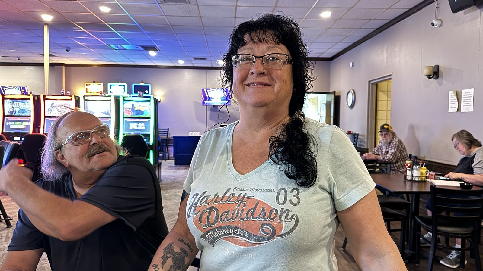 Jo Keil, a waitress at the Lariet Café in Gillette, that she’s receiving fewer tips as a waitress because of tightening up of spending in town due to unsettling times in the Powder River Basin. “Everything’s so expensive,” she said.