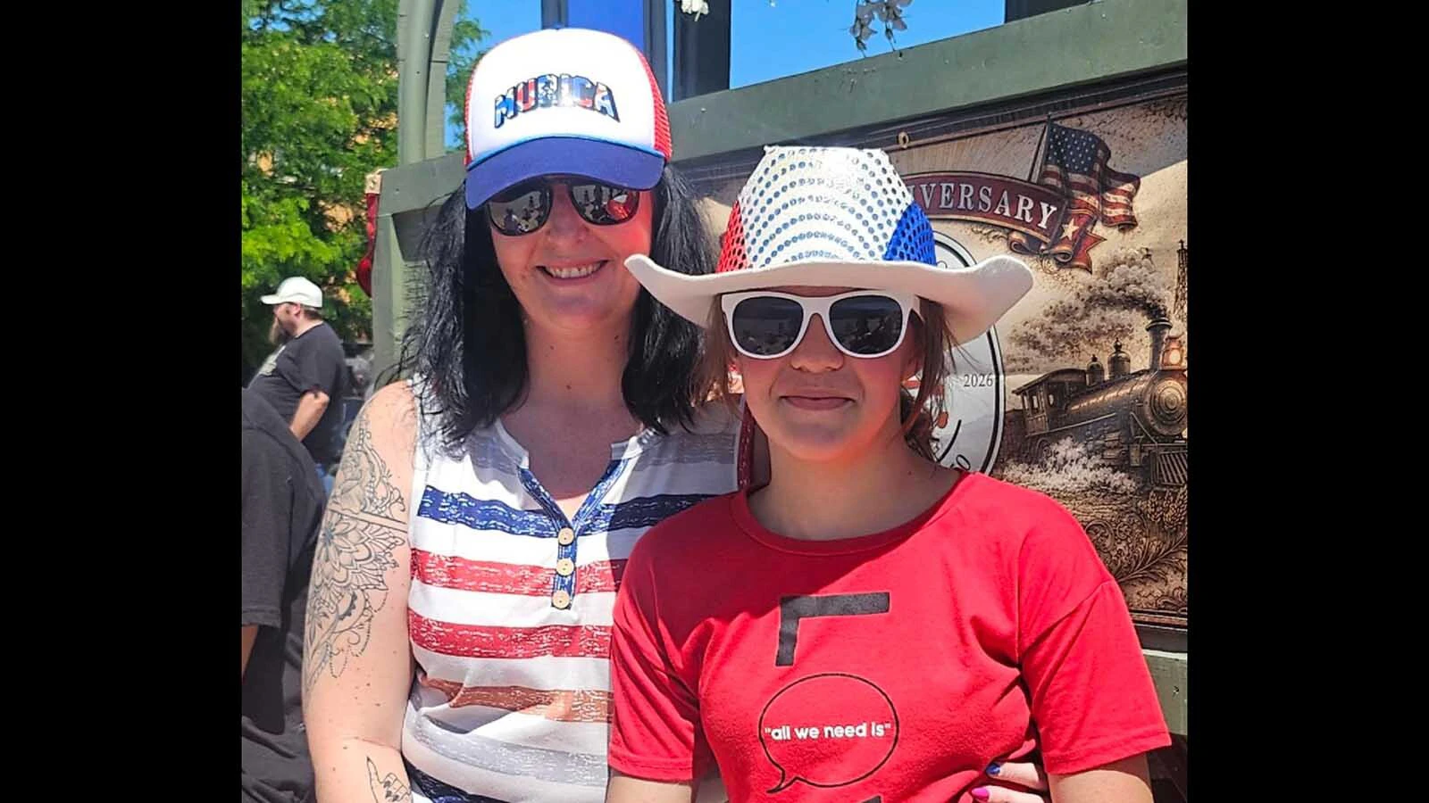 Leana and Danika Pretorius at Bicentennial Park in Gillette to celebrate America's 250th birthday on Saturday, July 4, 2026.