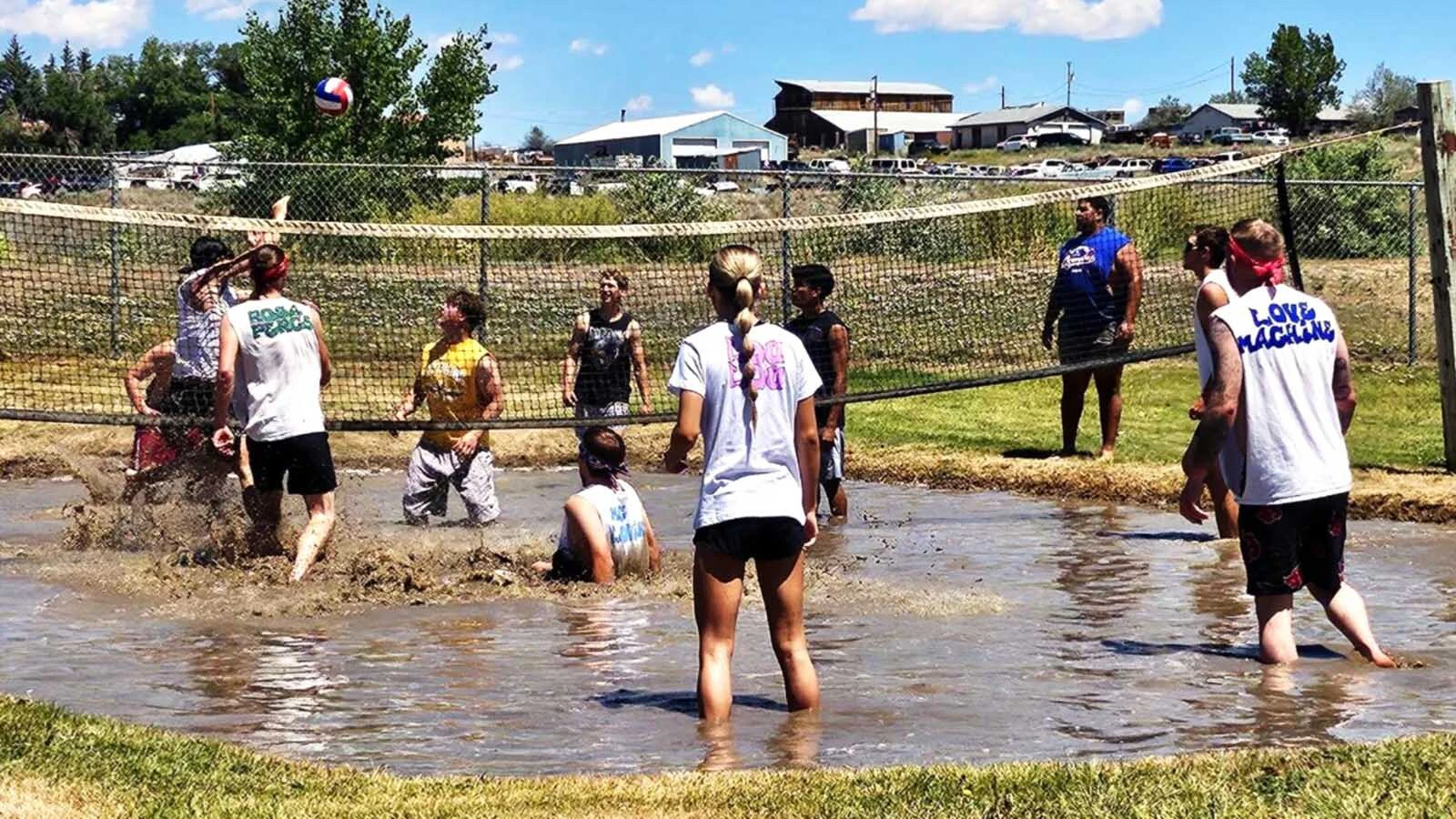 Mud volleyball is a longtime tradition during Gillette's annual Fourth of July celebration at Bicentennial Park.