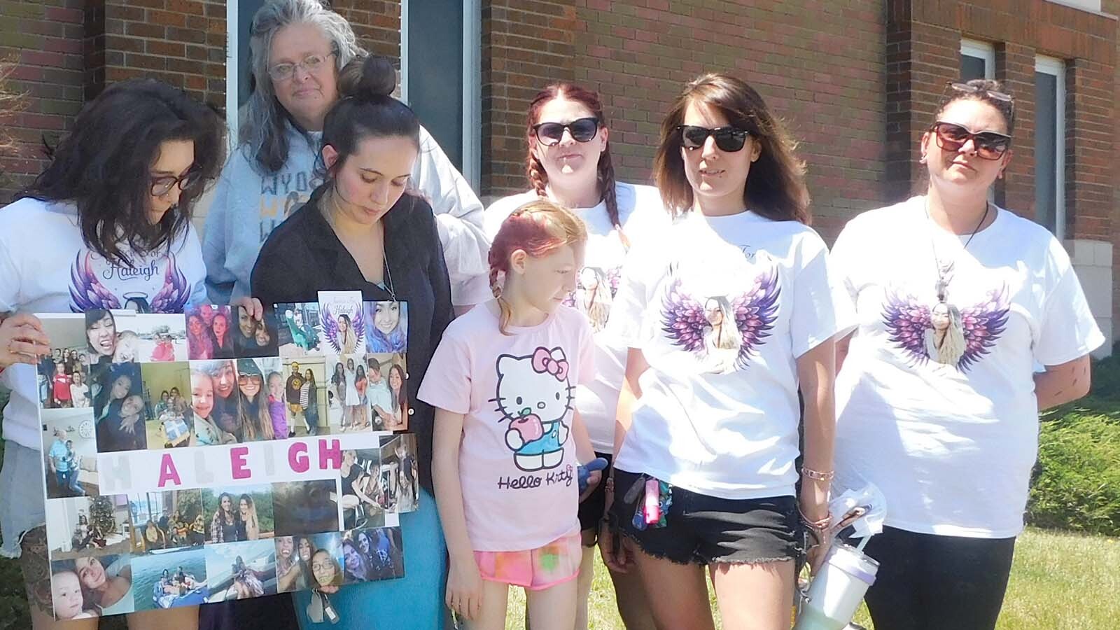 Family and friends of a Gillette woman killed by her half-brother in January showed up in force at the Campbell County Courthouse on Wednesday. They were there to protest the man’s self-defense claim.