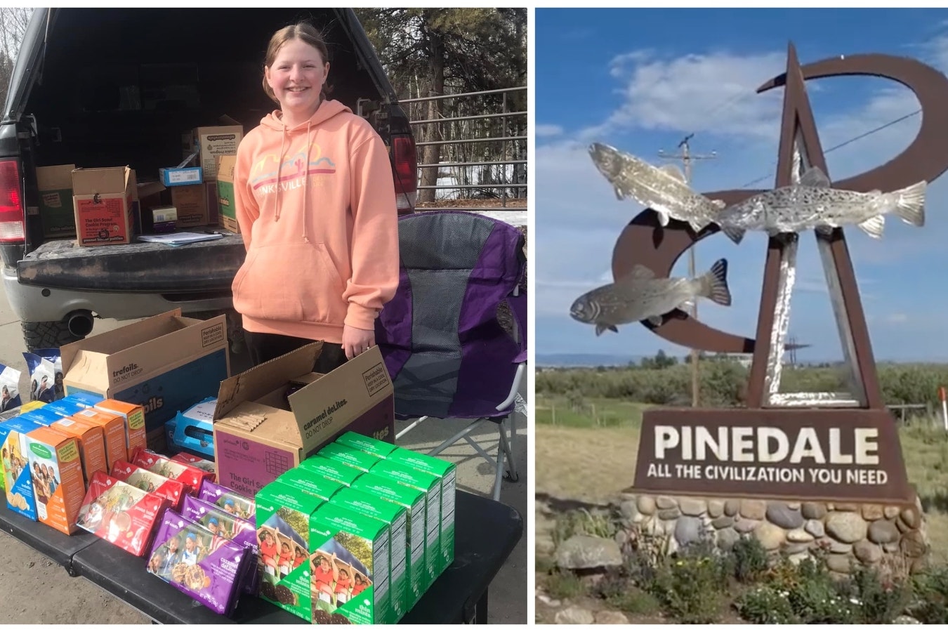 Emma McCarroll sells Girl Scout Cookies around Pinedale, Wyoming. Town officials report they've been receiving nasty and threatening responses to a story about McCarroll's mom being cited and fined more than $400 for selling cookies where they shouldn't have been.