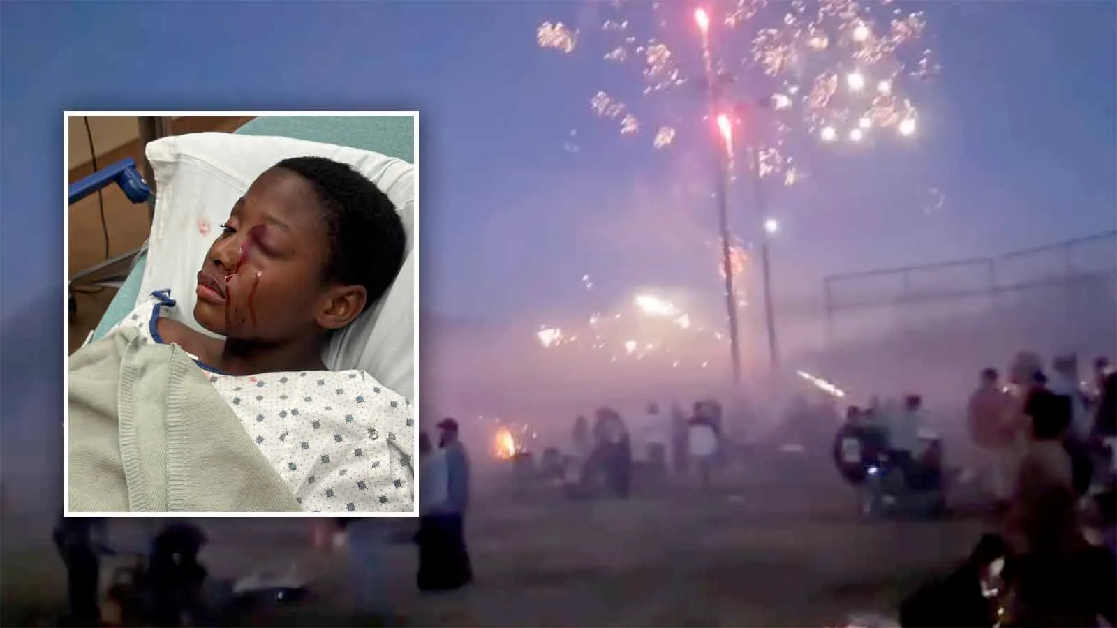 A Glenrock boy was airlifted to a Denver hospital on the Fourth of July after getting hit in the eye with an errant firework when it exploded in a crowd at a local park. A witness said he watched it "explode in the middle of the crowd of people.”
